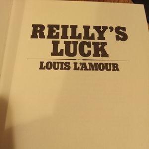 1981 Vintage Faux Leather Hardcover Reilly's Luck By Louis L'Amour